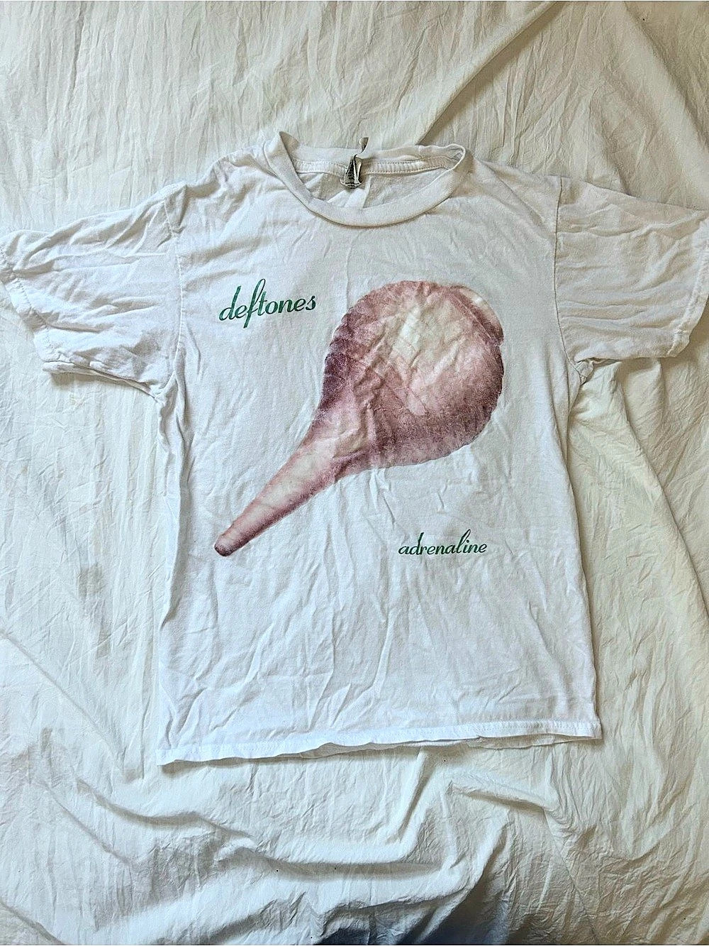 Gildan Deftones Adrenaline Album Cover White T-Shirt XS